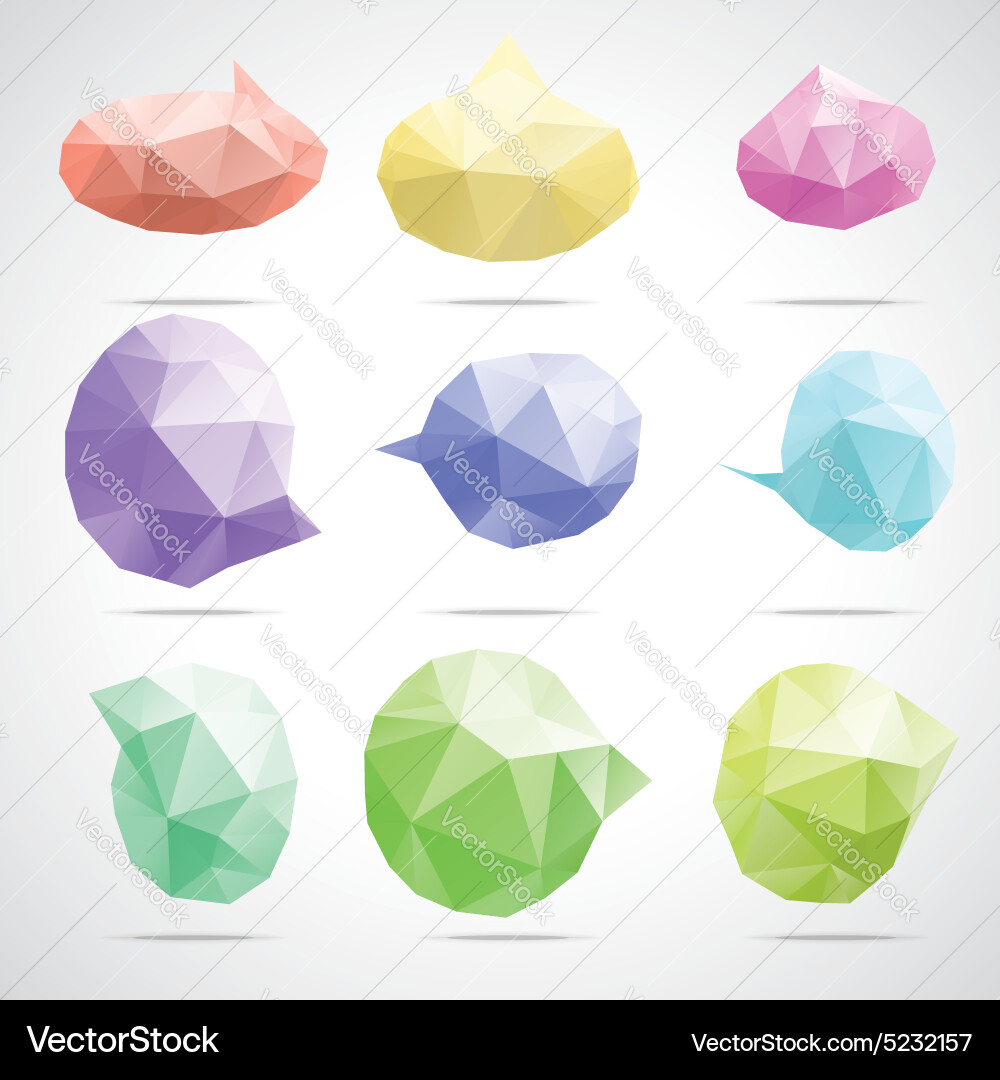 Bright speech cloud and blobs Vector Image