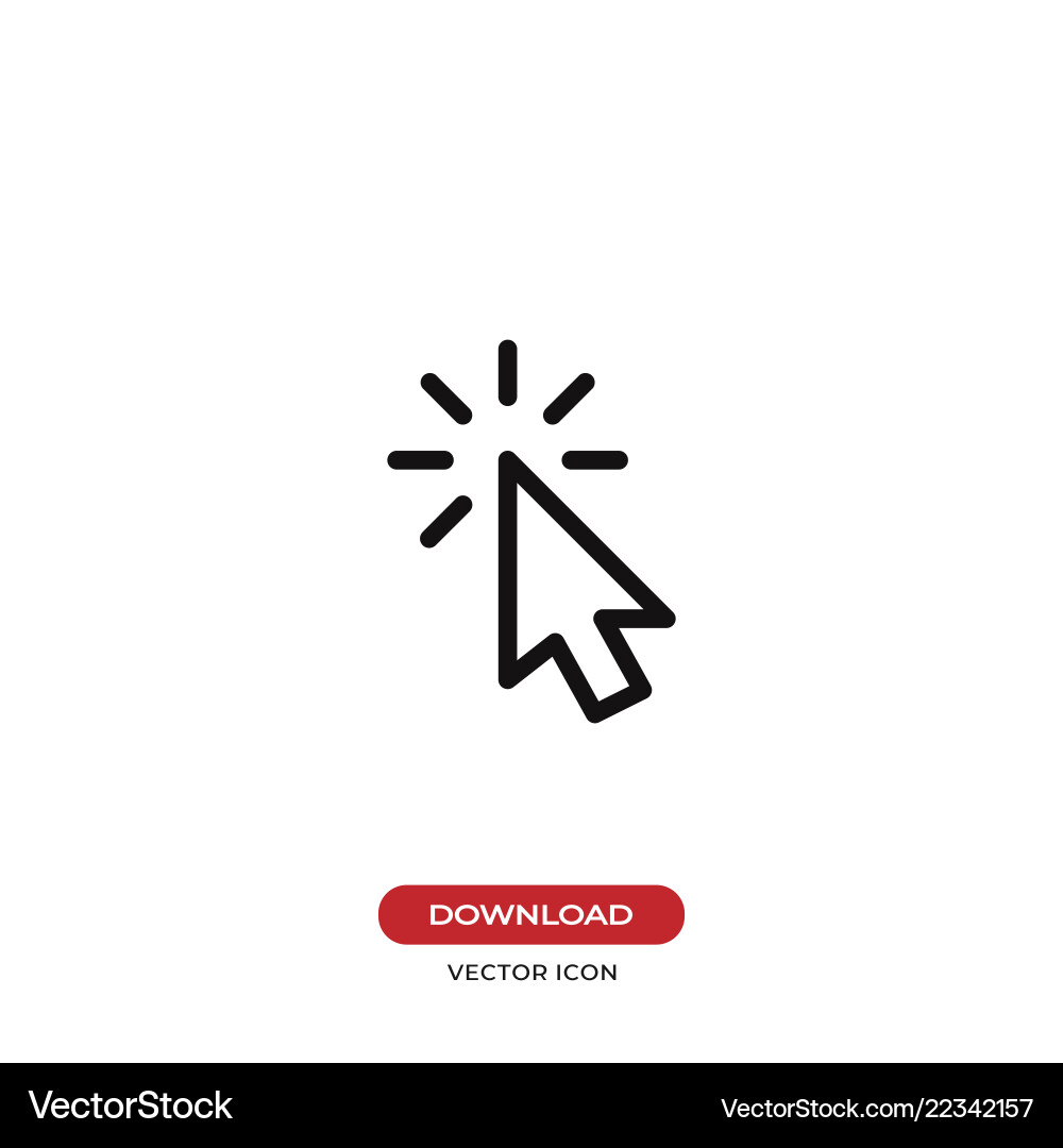 Click icon cursor symbol Click icon cursor symbol vector image