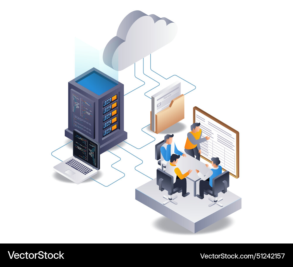 Datenserver Web-Anwendungssystem Entwicklung Datenserver Web-Anwendungssystem Entwicklung vektorbild