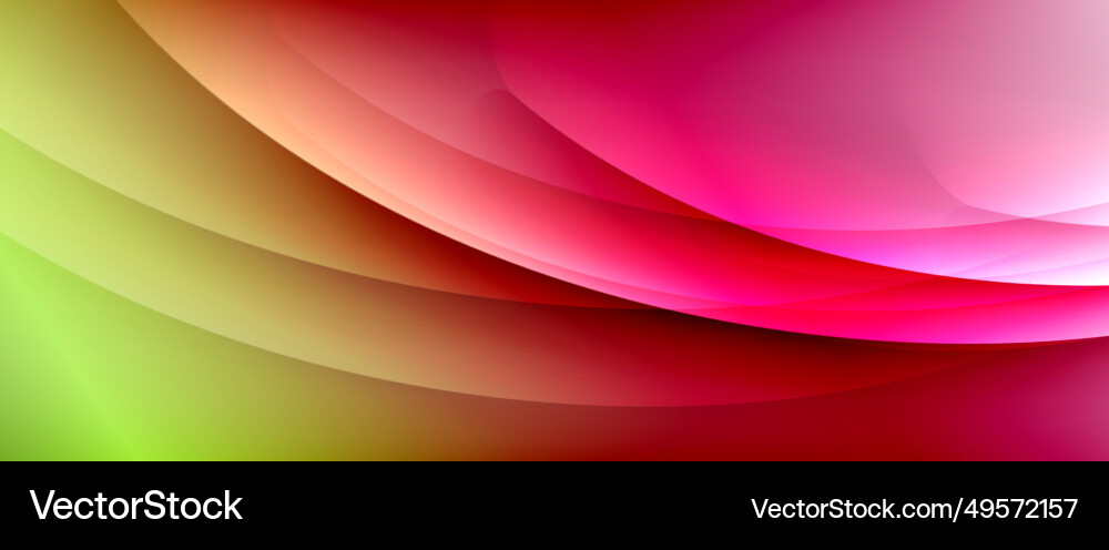 Dynamic flowing waves on gradient color background Vector Image