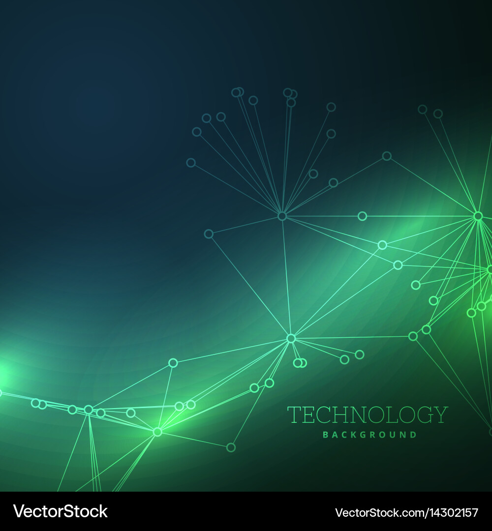 Dynamic Technology Network Background vector image
