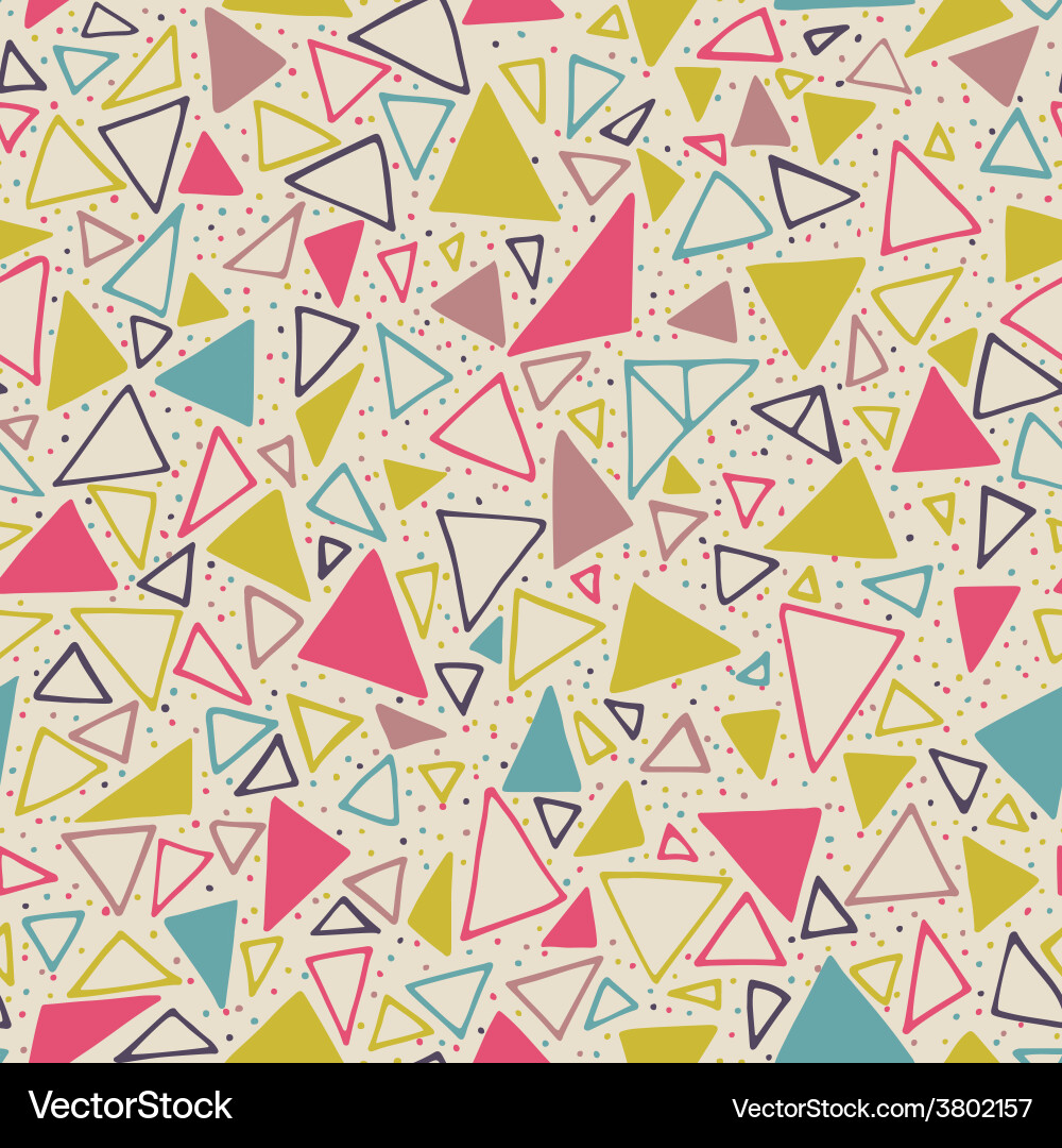 Geometric pattern with triangles and dots vector image