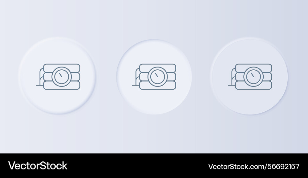 Grey detonate dynamite bomb stick and timer clock Grey detonate dynamite bomb stick and timer clock vector image