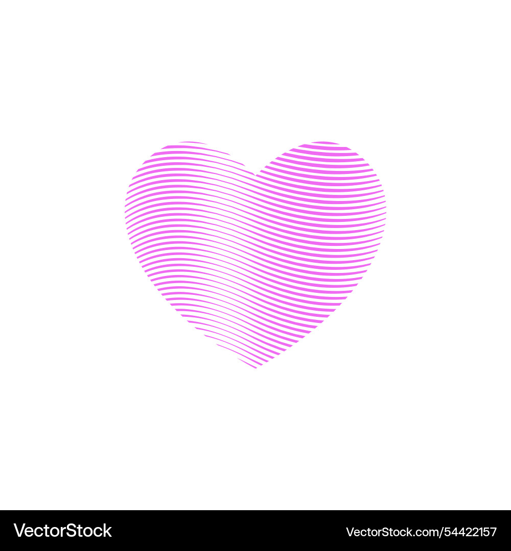 Heart symbol with dynamic line style design Heart symbol with dynamic line style design vector image