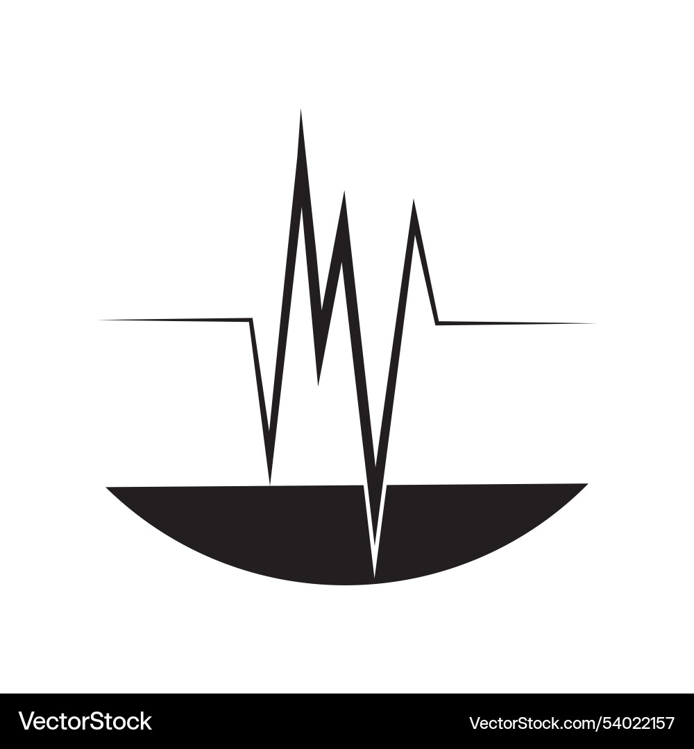 Heartbeat logo icon Royalty Free Vector Image - VectorStock
