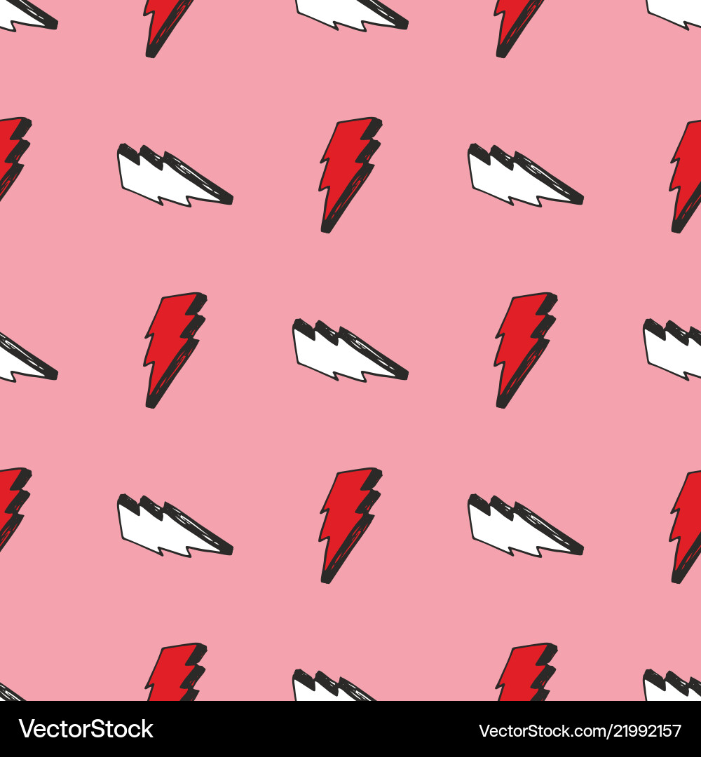 Lightning seamless pattern hand drawn sketched Lightning seamless pattern hand drawn sketched vector image