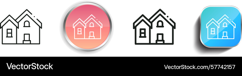 Property icon thin linear regular and button vector image