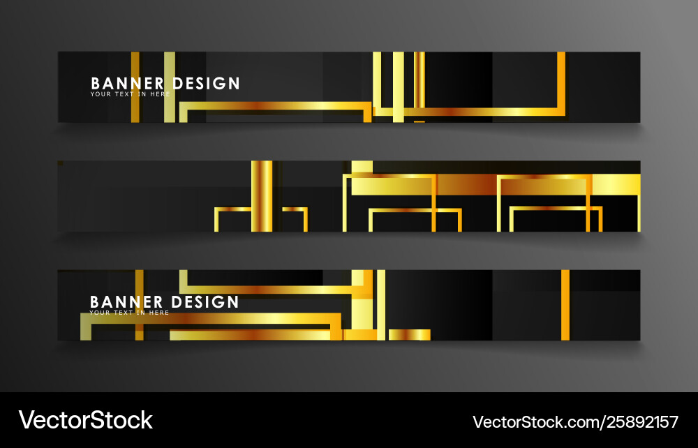 Set a banner with rectangular background Vector Image