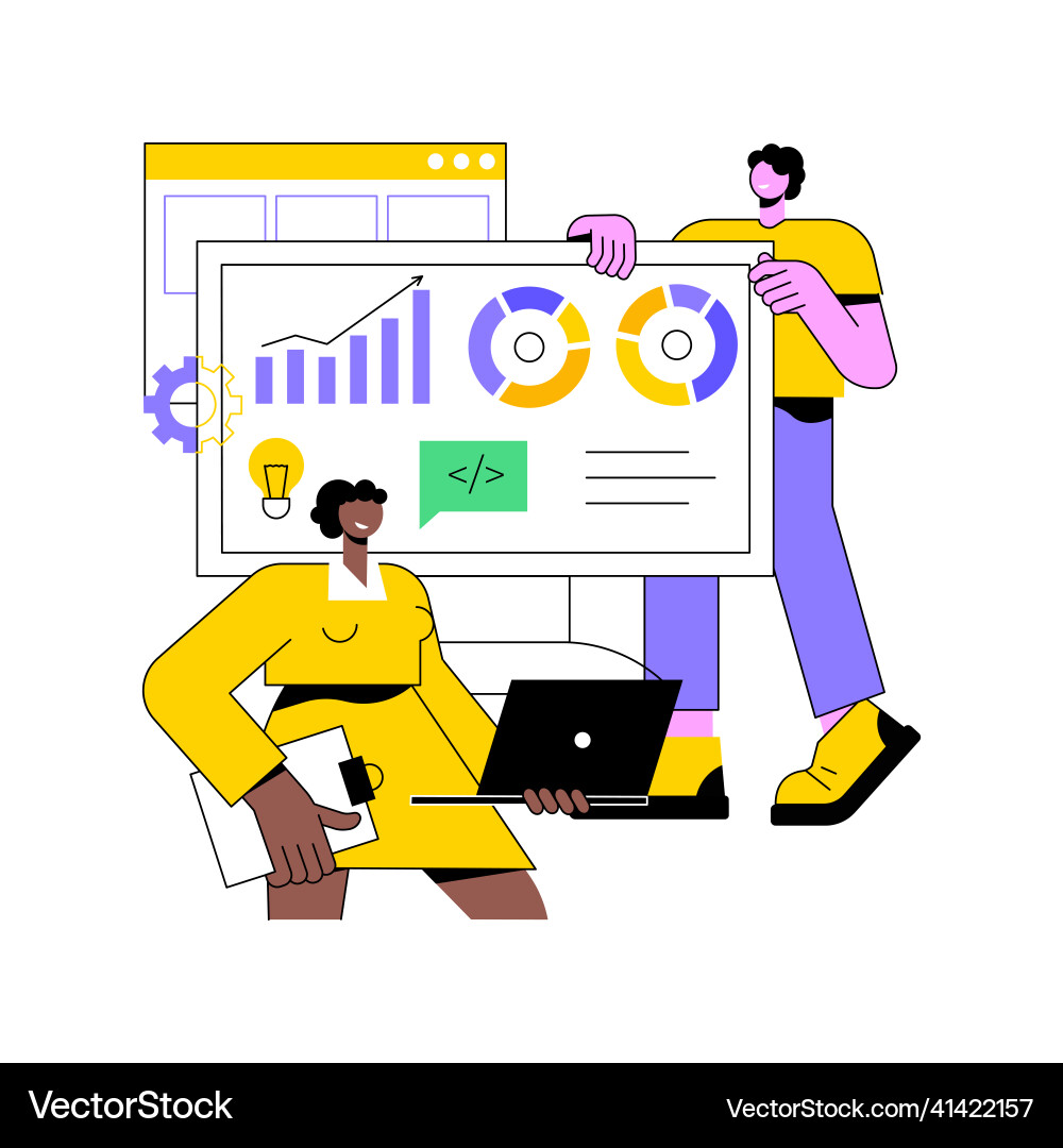 System software development abstract concept vector image