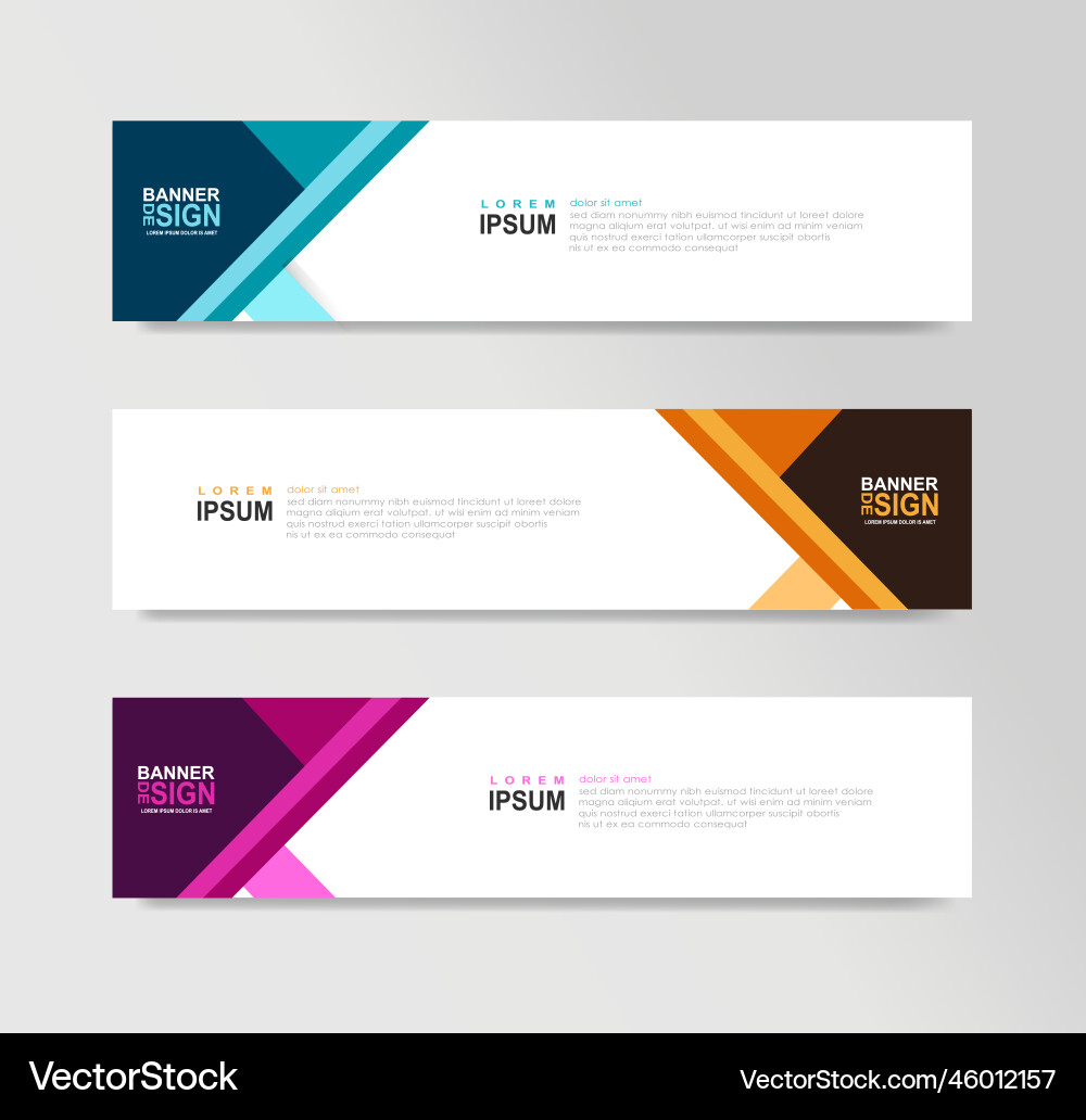 Templates of horizontal web banner website header Templates of horizontal web banner website header Vector Image