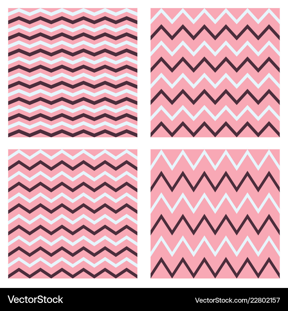 Tile seamless pattern zig zag set Vector Image
