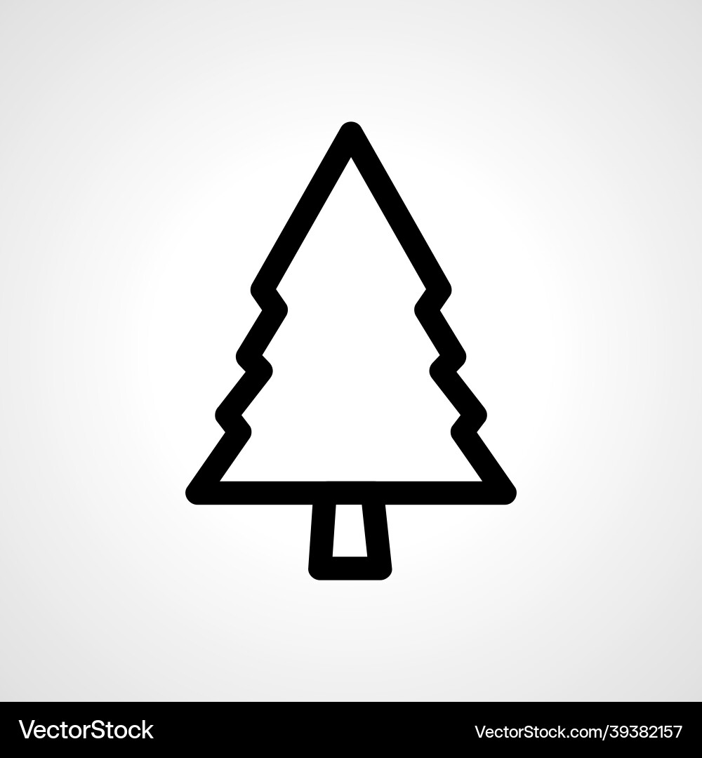 Tree line icon linear outline Vector Image