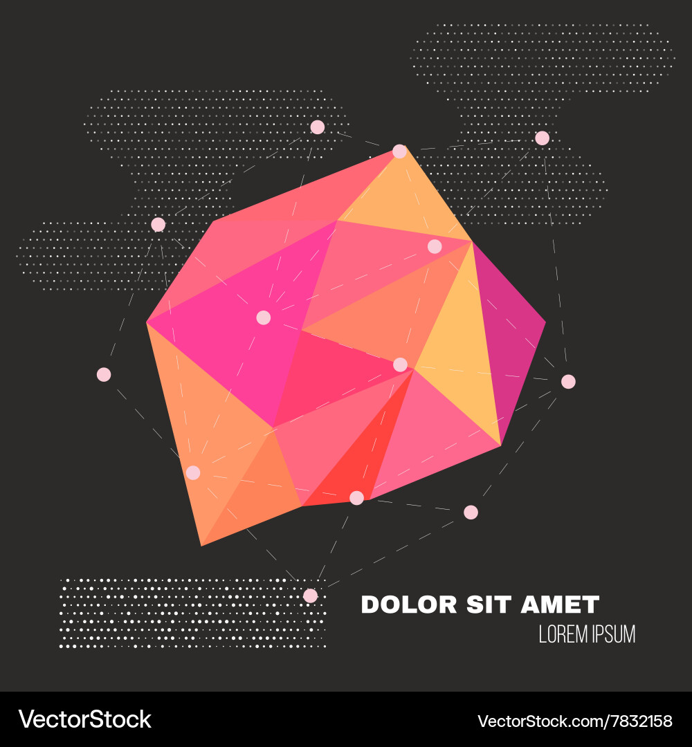 3d low polygon geometry background abstract vector image
