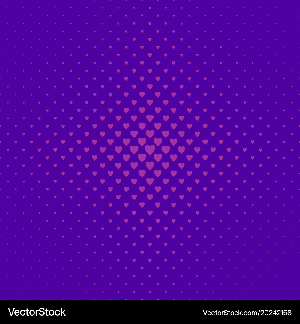 Abstract halftone heart pattern background vector image
