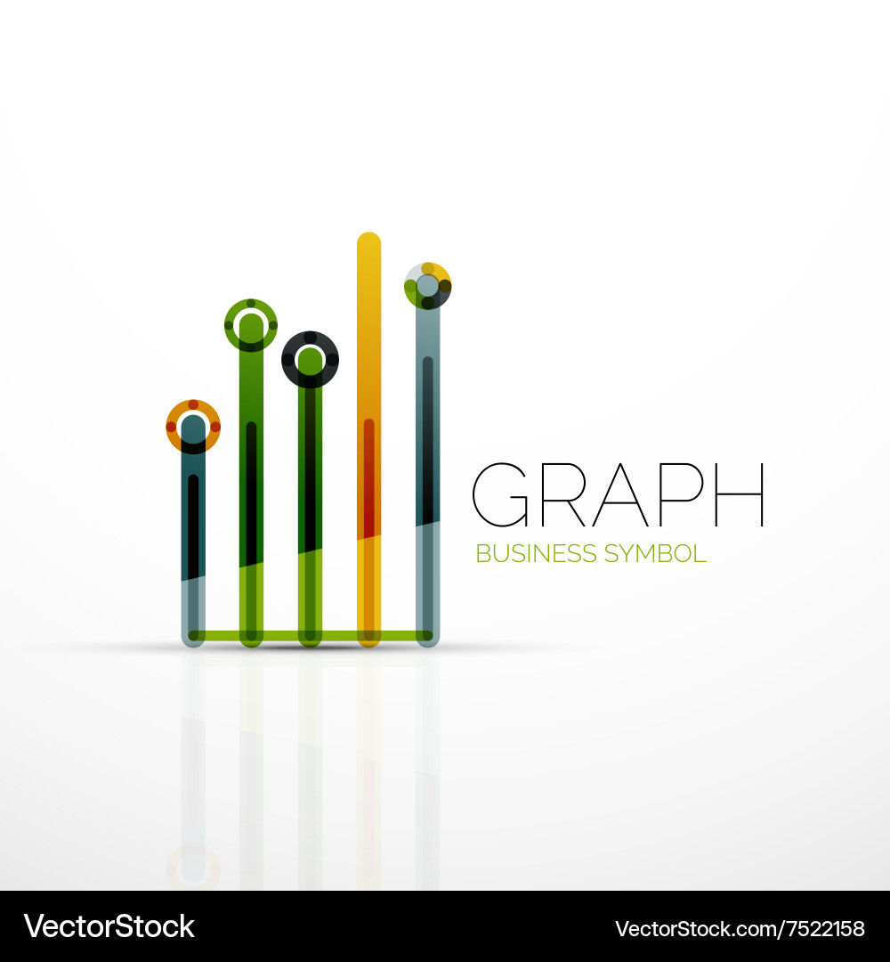 Abstract logo idea linear chart or graph Vector Image