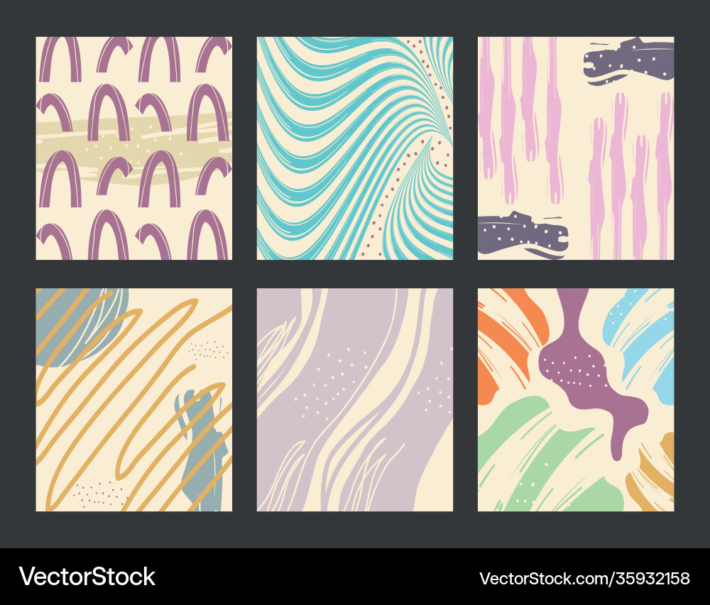 Abstract pattern backgrounds icon set Vector Image