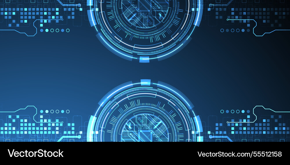 Abstraction on the theme of tech circles Vector Image