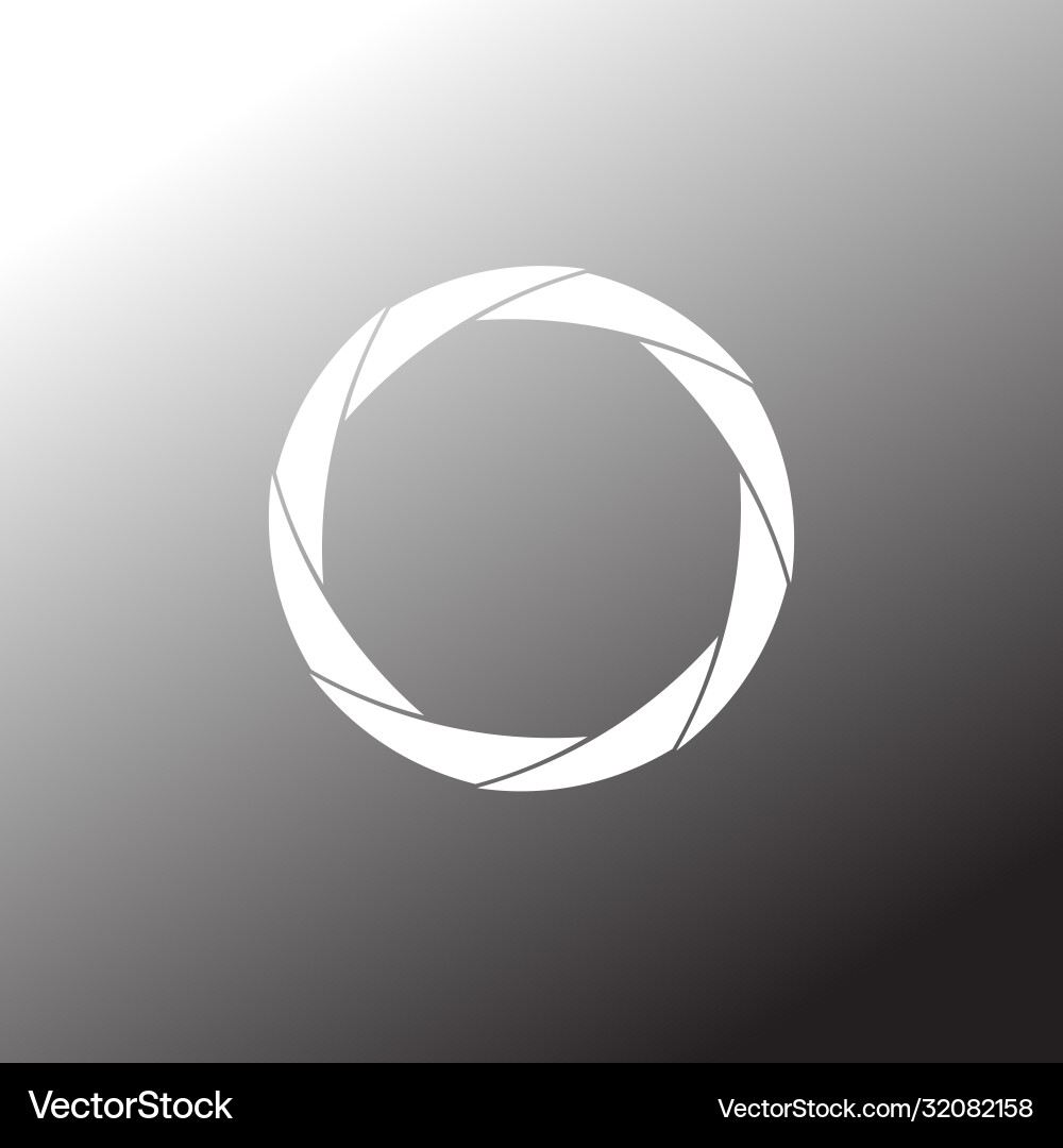 Camera shutter icon isolated abstract background Camera shutter icon isolated abstract background Vector Image
