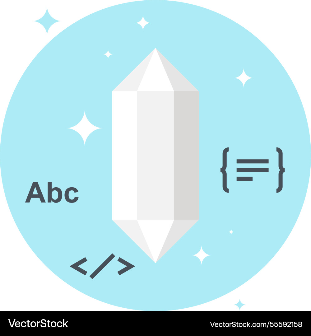 Clean code flat web icon vector image