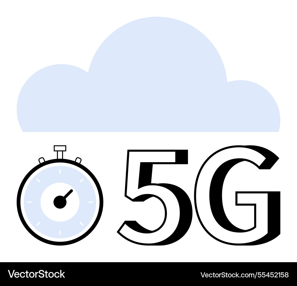 Cloud computing and high-speed 5g network Cloud computing and high-speed 5g network vector image