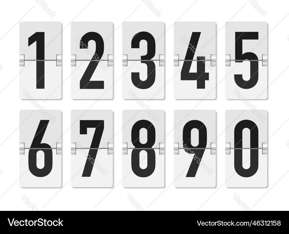 Counter numbers display vector image