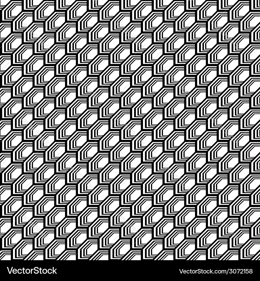 Design seamless monochrome hexagon pattern Vector Image