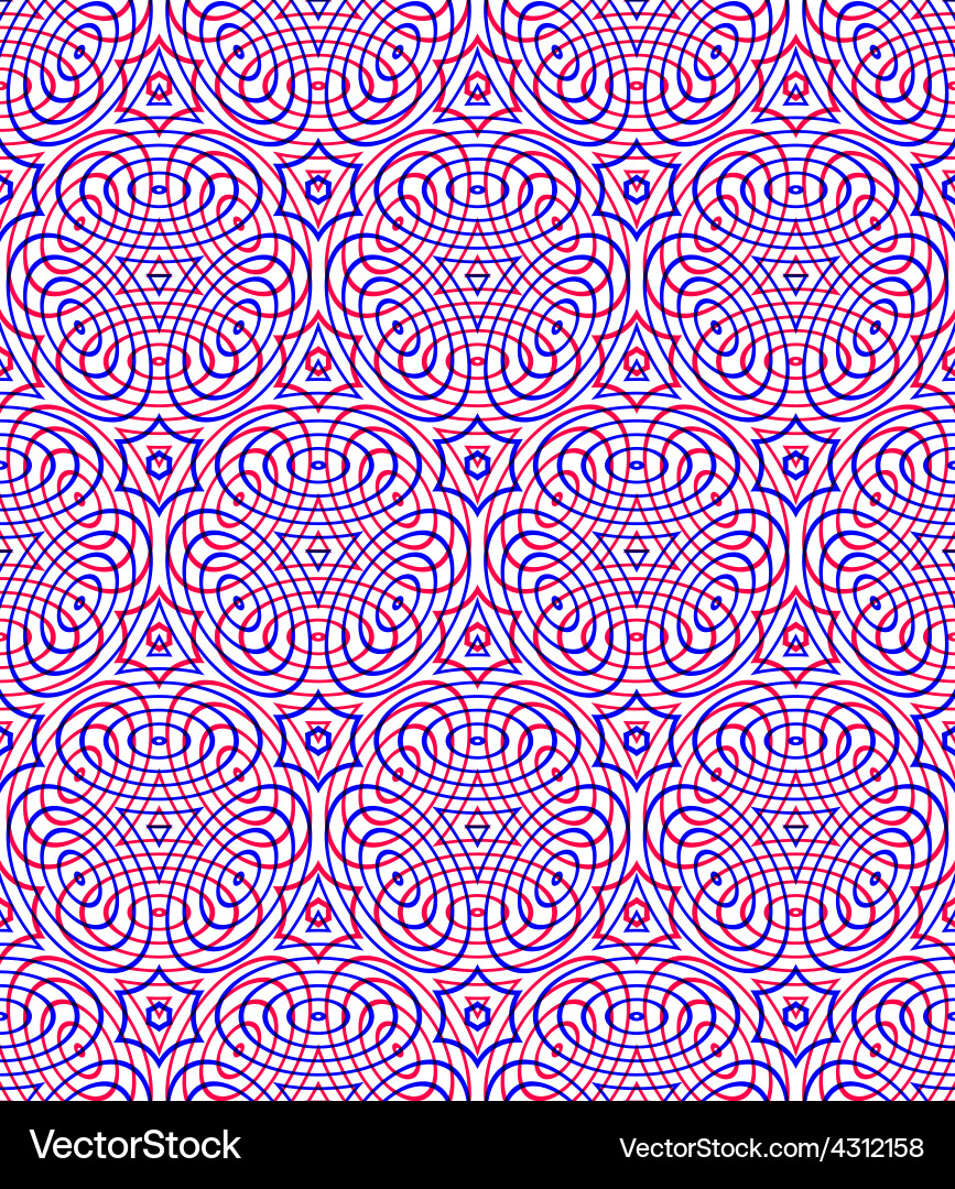 Endless colorful symmetric pattern graphic design vector image