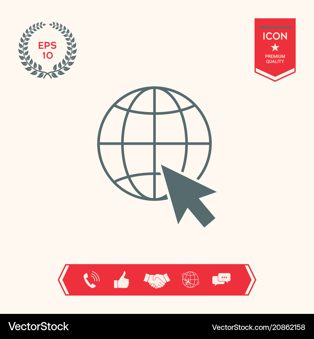Go to web internet icon vector image