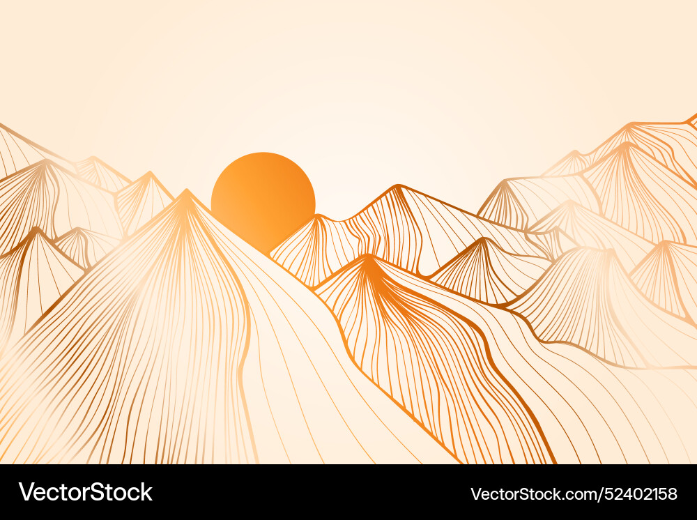 Gradient golden linear background Vector Image