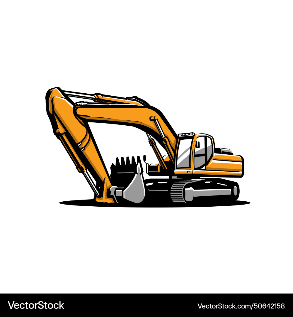 Heavy Excavator Equipment vector image