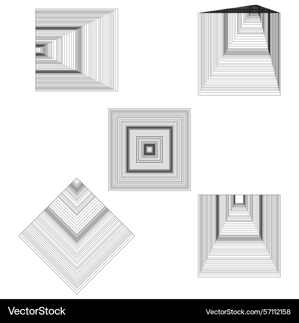 Line square optical form shape abstract geometry Line square optical form shape abstract geometry Vector Image