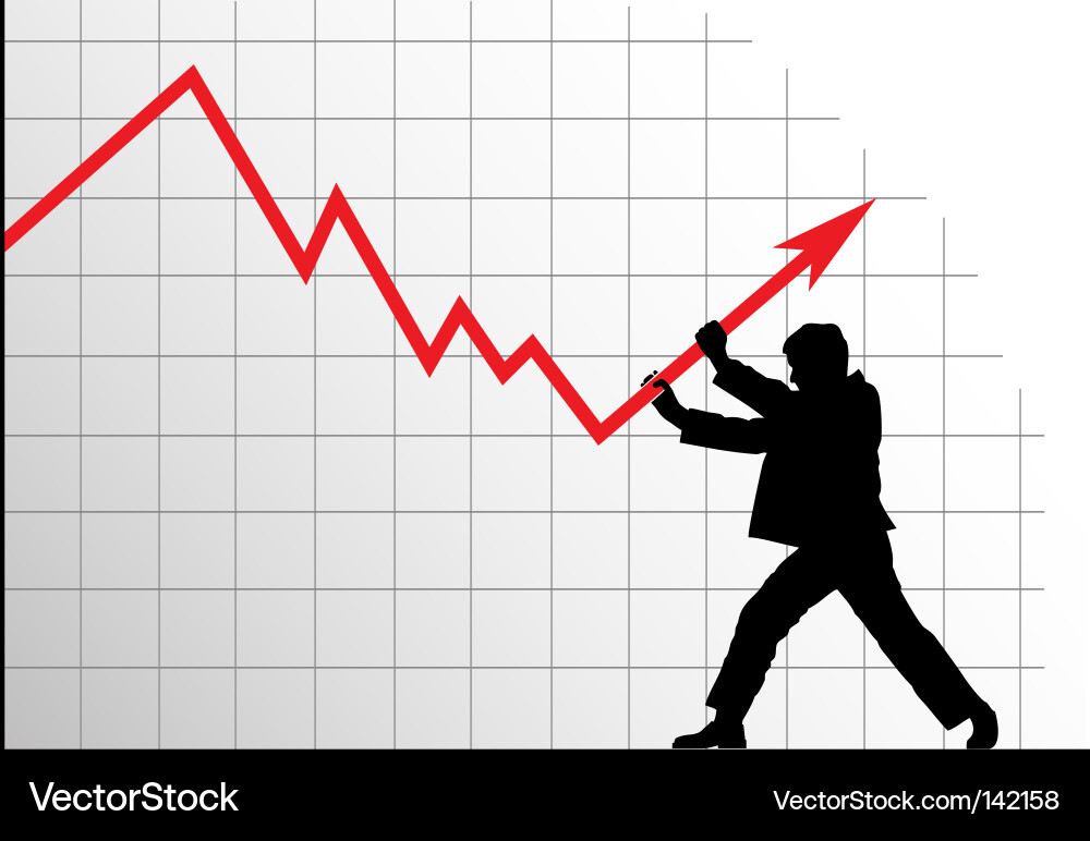 Overcoming Economic Challenges Vector Image