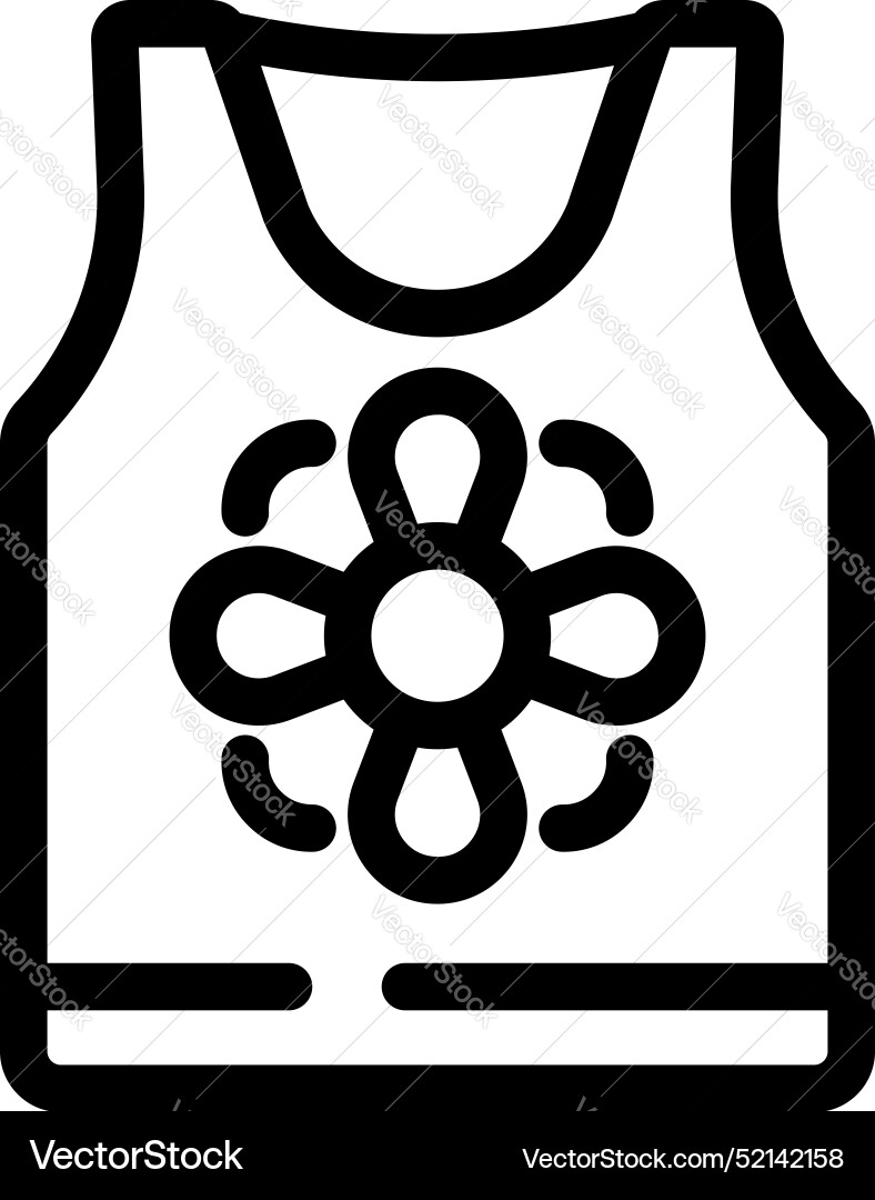 Ärmelloses Tanktop mit floralem Design Ärmelloses Tanktop mit floralem Design vektorbild