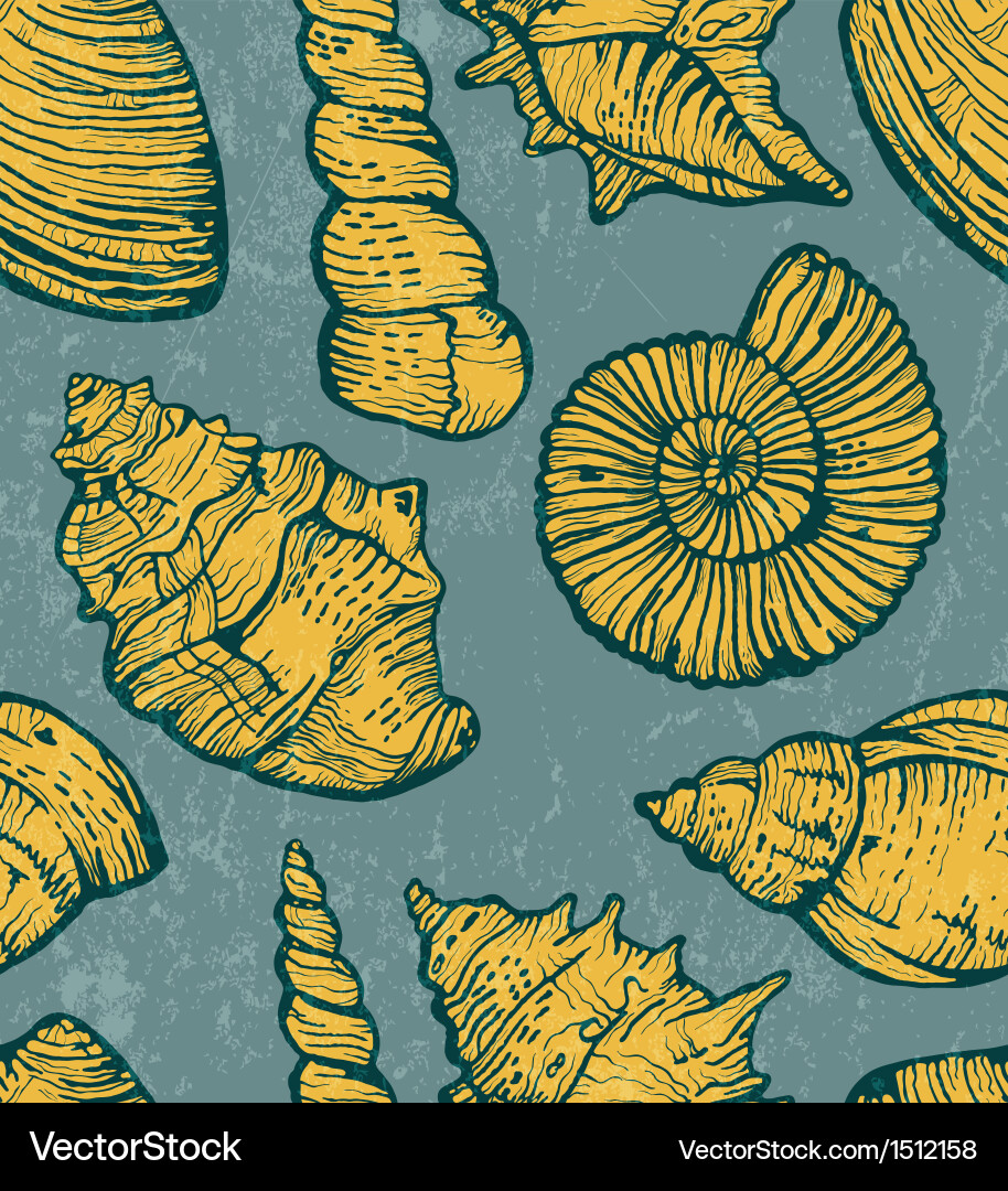 Seashell Pattern Background vector image