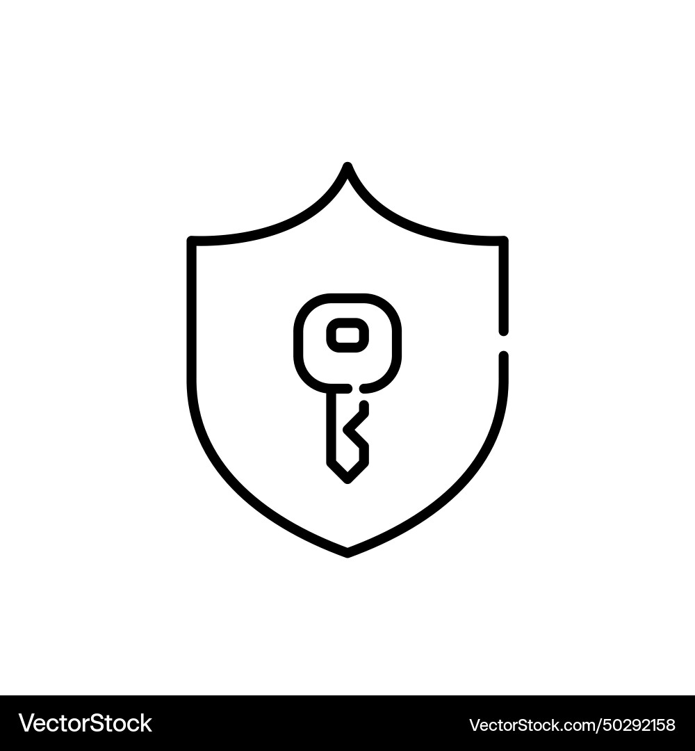 Shield and key secure browsing computer usage Shield and key secure browsing computer usage vector image