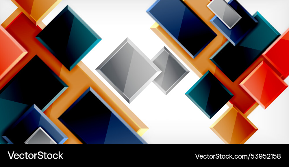 Square shape color abstract geometry Vector Image