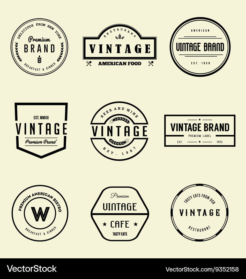 Vintage Badge Templates Vector Image