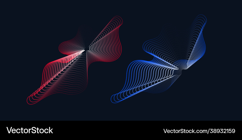 Abstract background with dynamic waves vector image