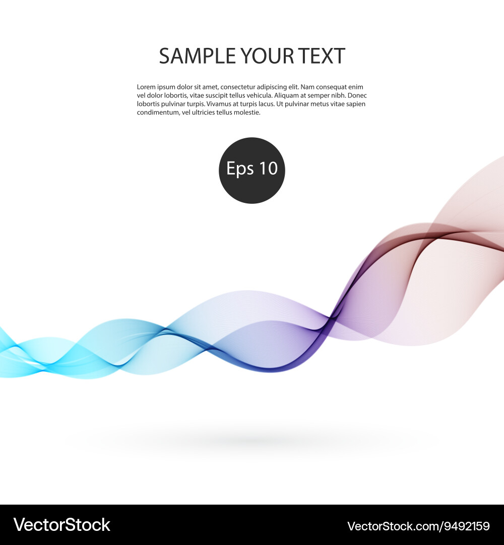 Abstract colorful background with wave Vector Image