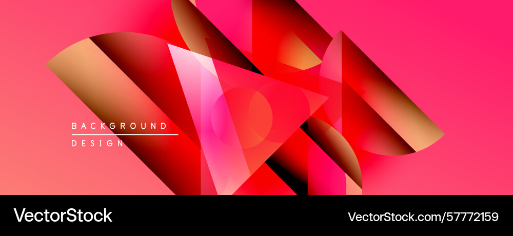 Abstract geometric shapes overlap creating vector image