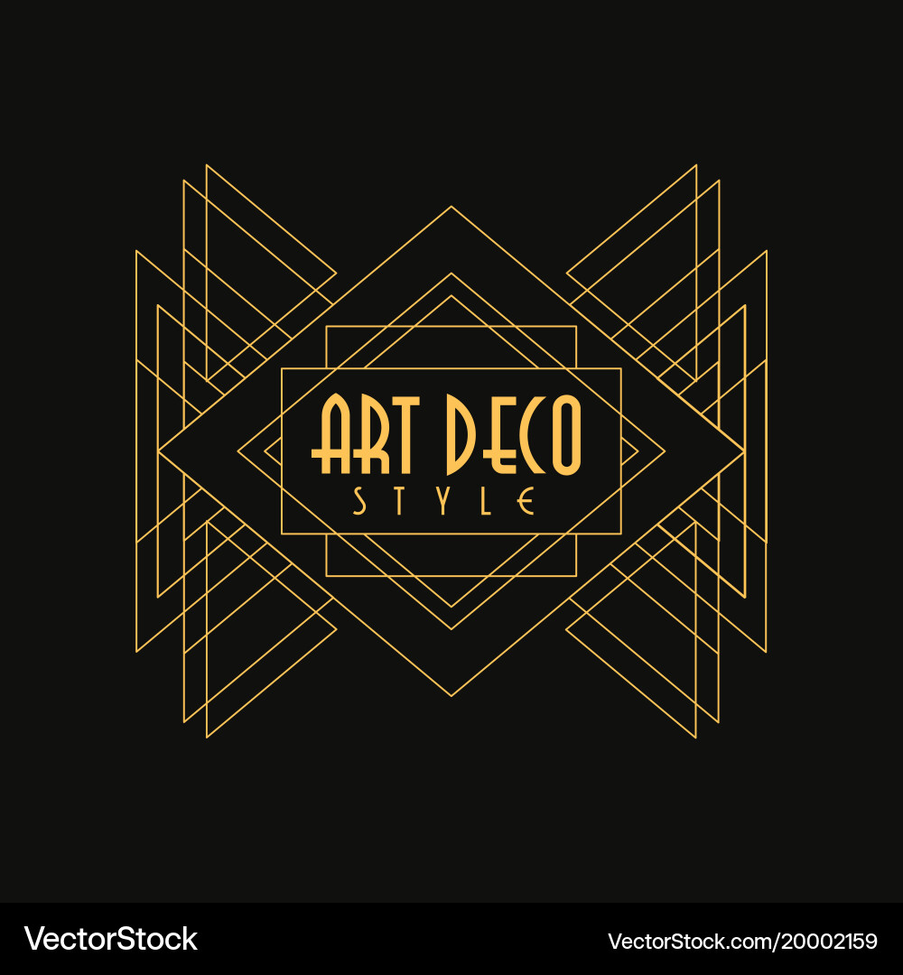 Art Deco Geometric Logo Vector Image