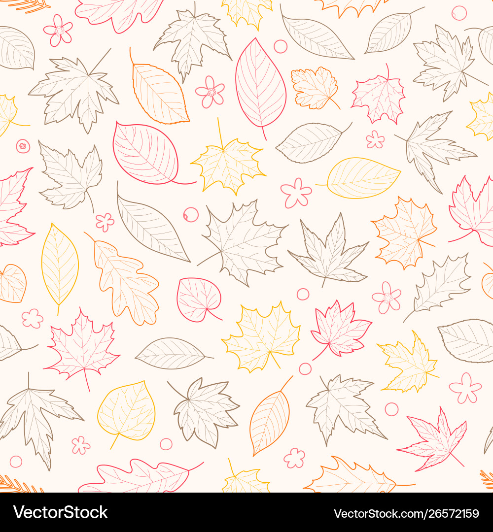 Autumn Leaf Seamless Pattern Vector Image
