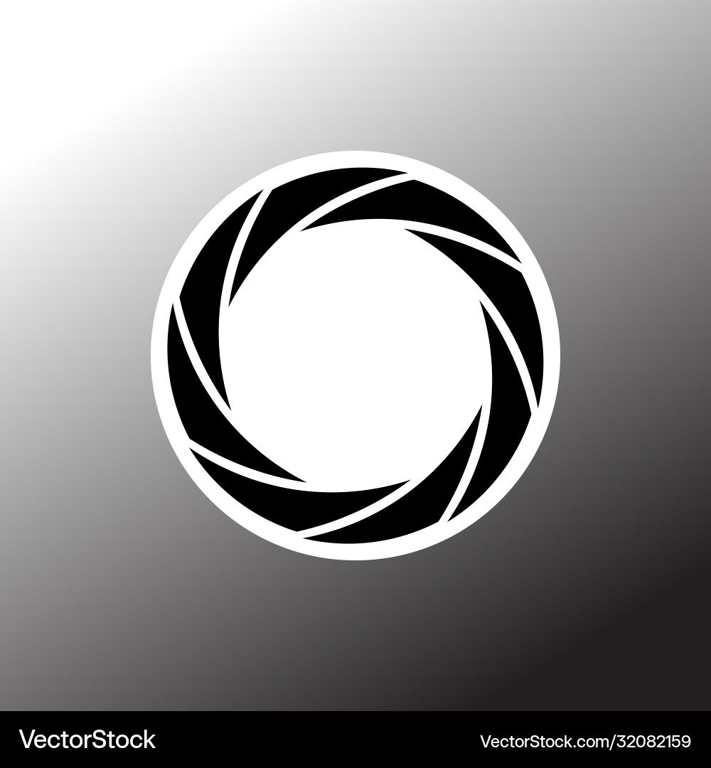 Camera shutter icon isolated abstract background Camera shutter icon isolated abstract background Vector Image
