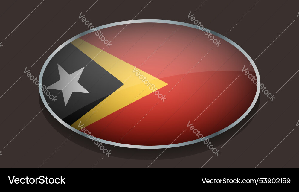 Eclipse shape of east timor flag with original Vector Image