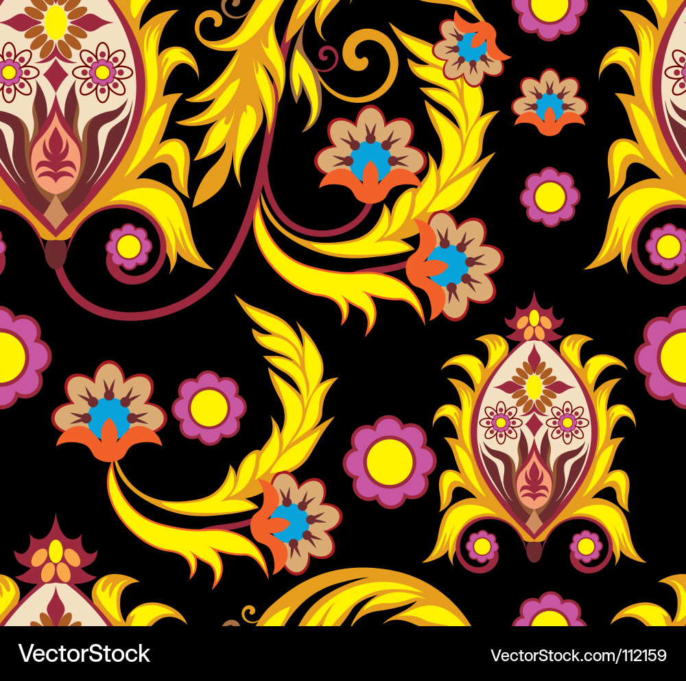 Floral Swirl Background Vector Image