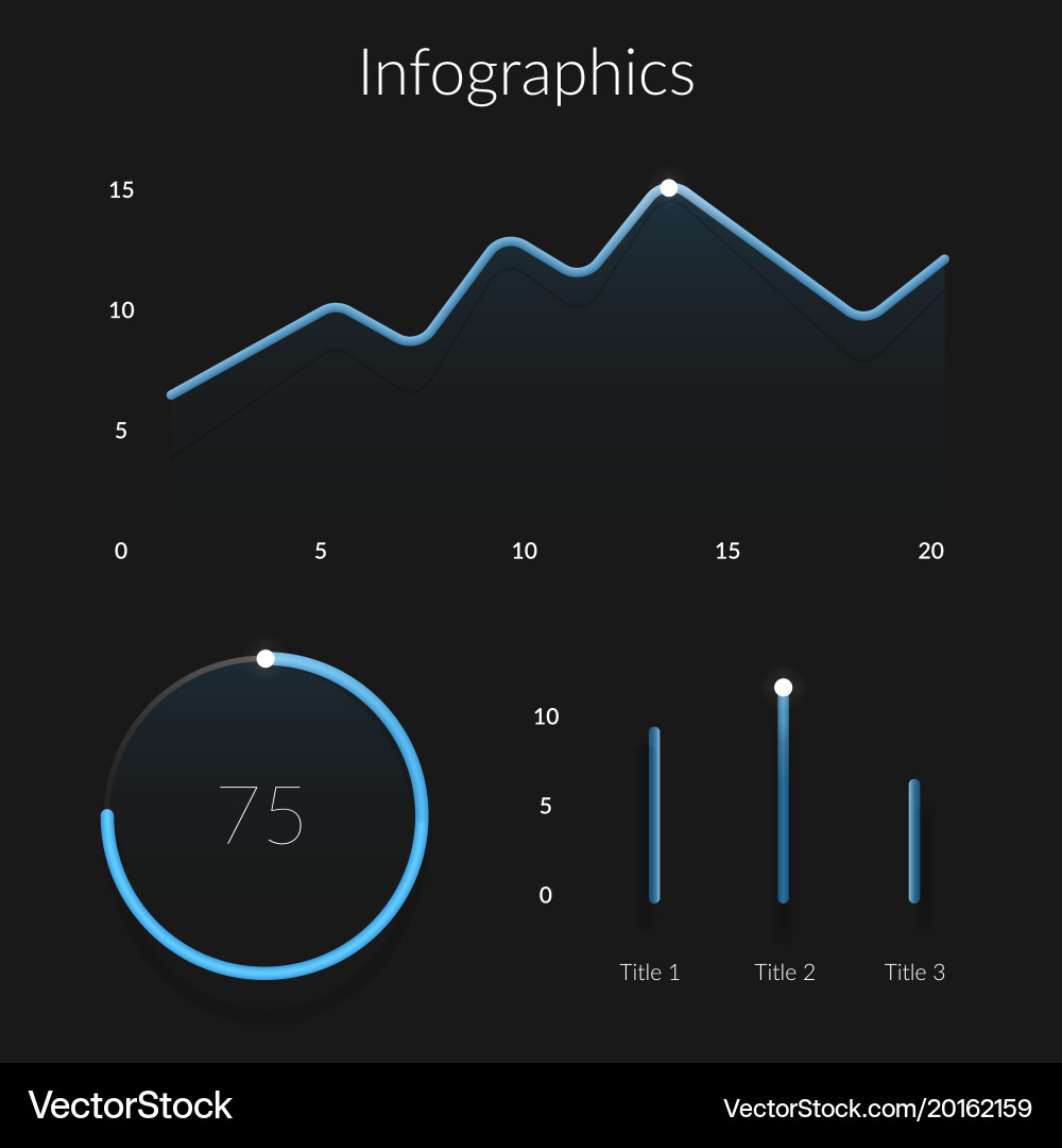 Gradient infographics elements template Vector Image
