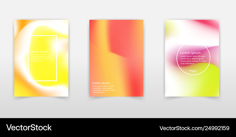 Holographic gradient background set with hologram Holographic gradient background set with hologram vector image