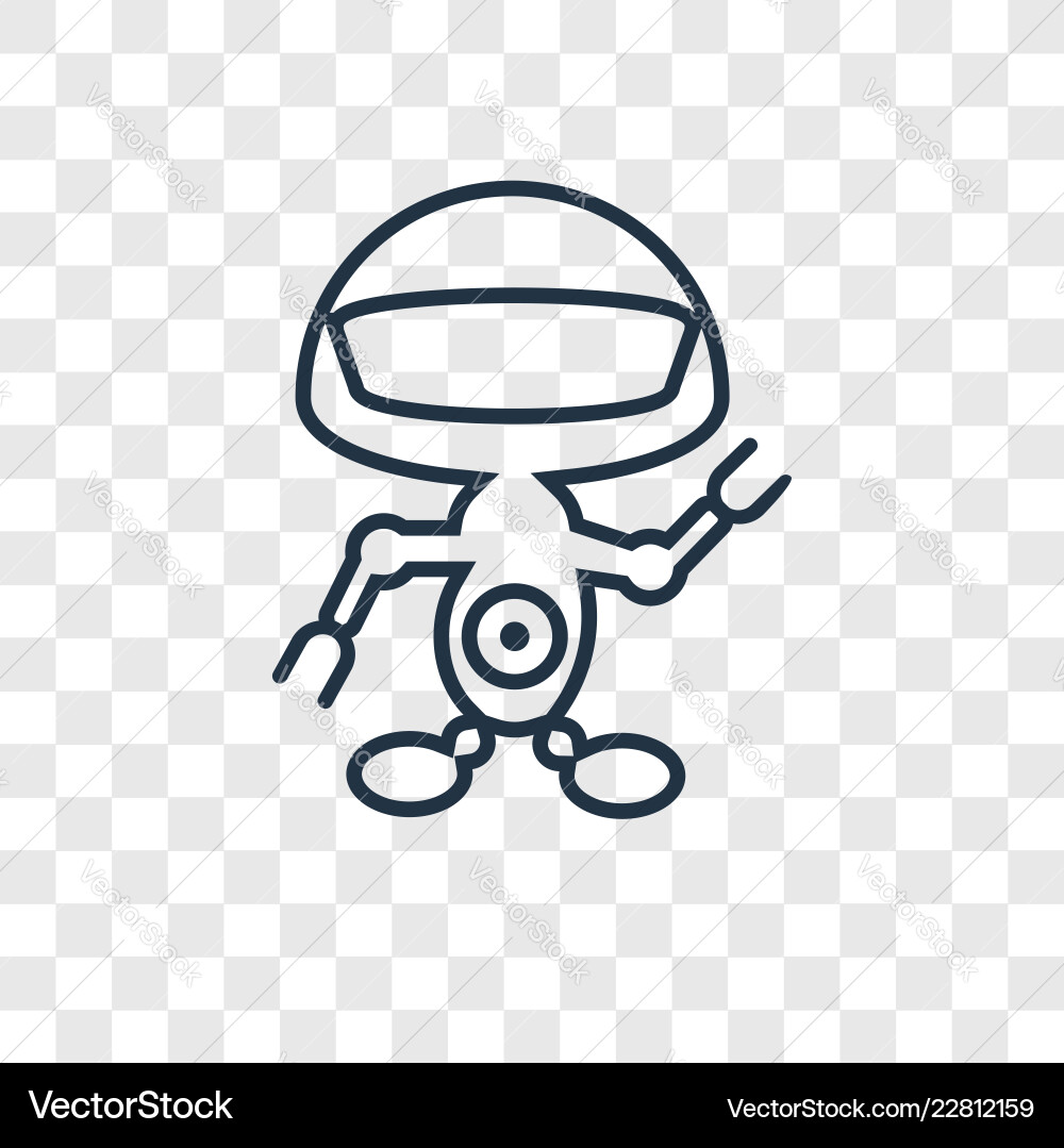 Robot Icon - Transparent Background vector image