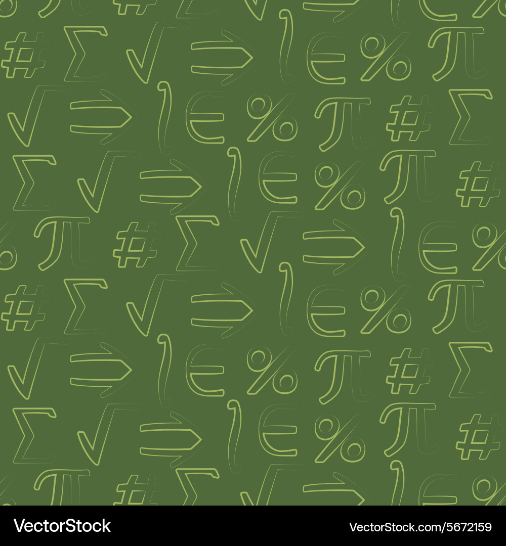 Seamless background with mathematical symbols Vector Image