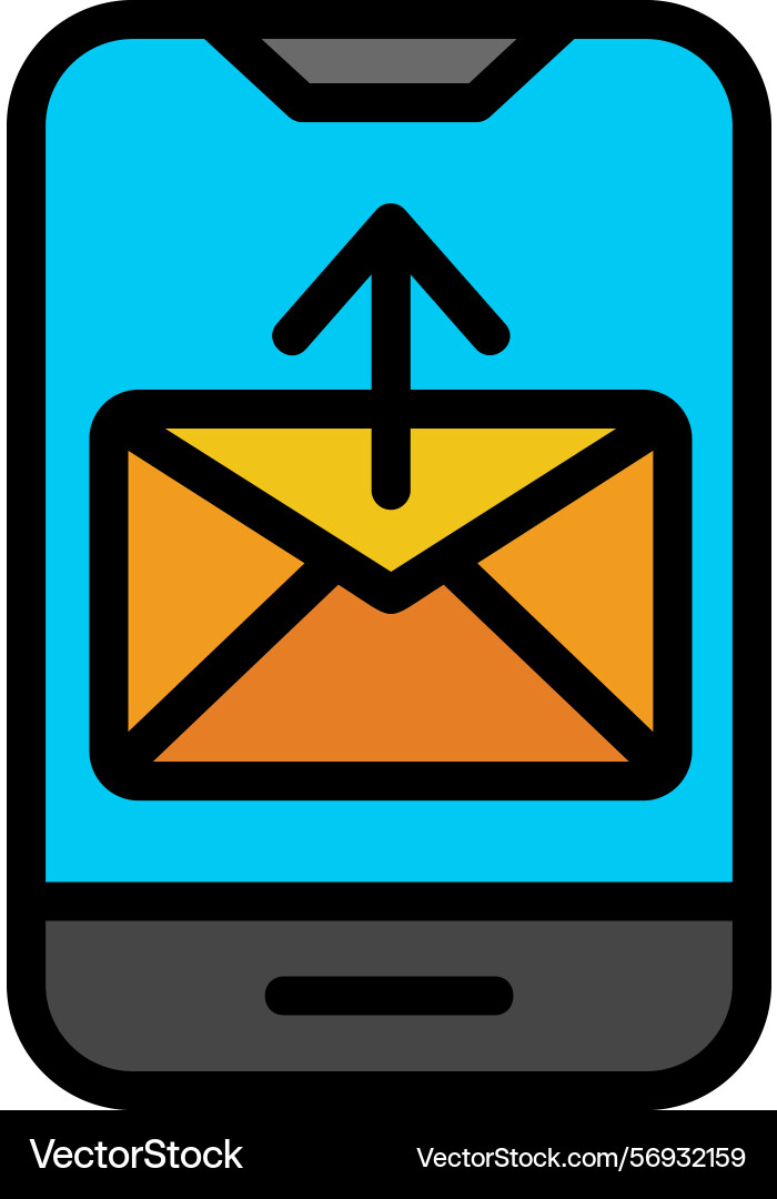 Send line filled style icon design Vector Image